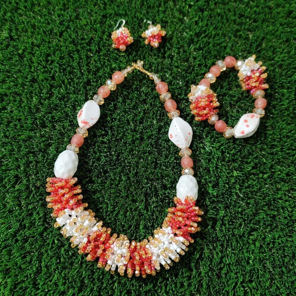 Custom Handmade Ghanaian West African Chunky Jewelry Set